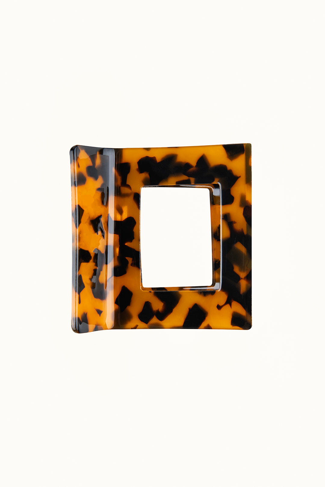 Square Claw Clip - Honey Tortoise