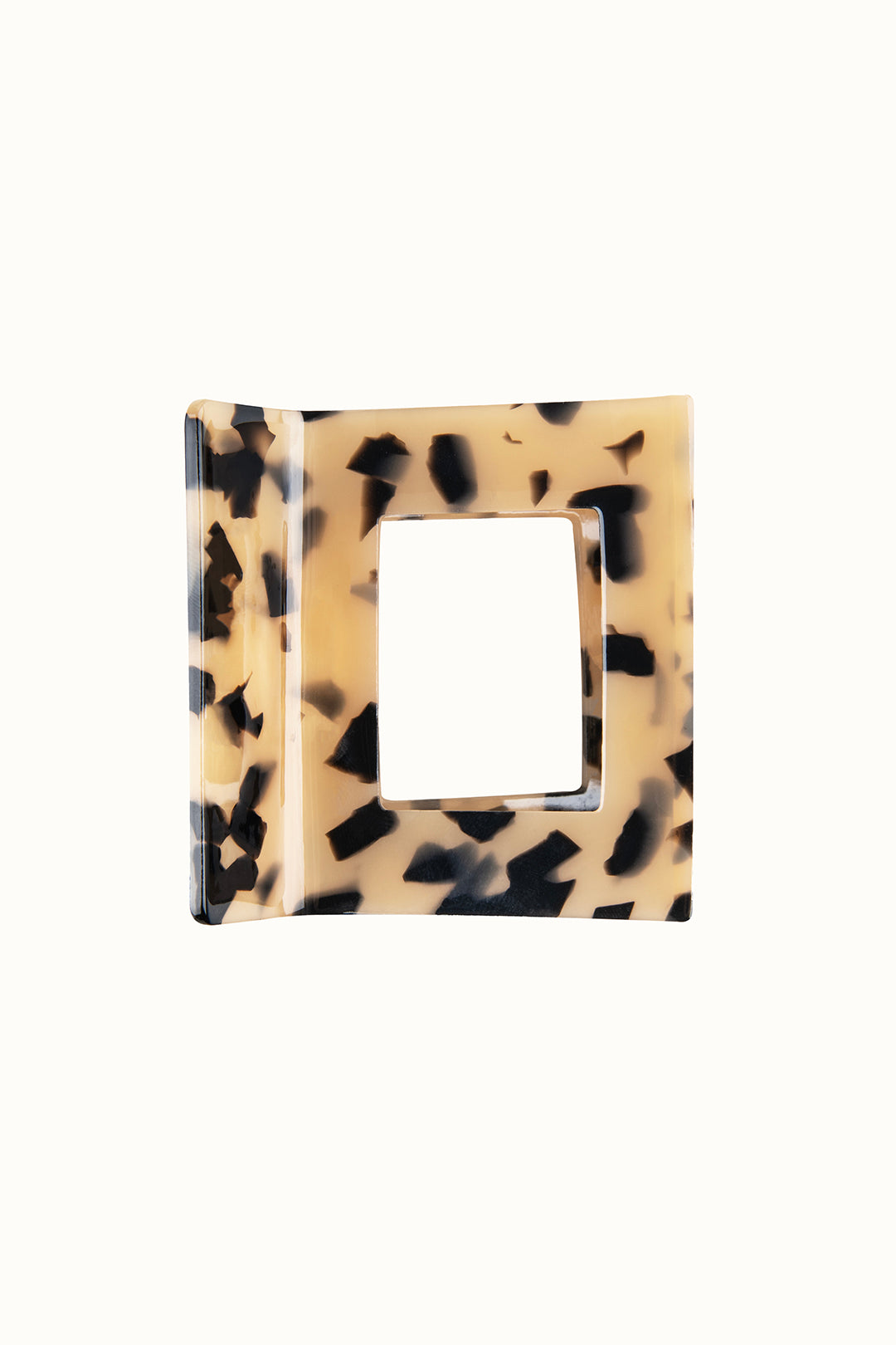 Square Claw Clip - Sandy Tortoise