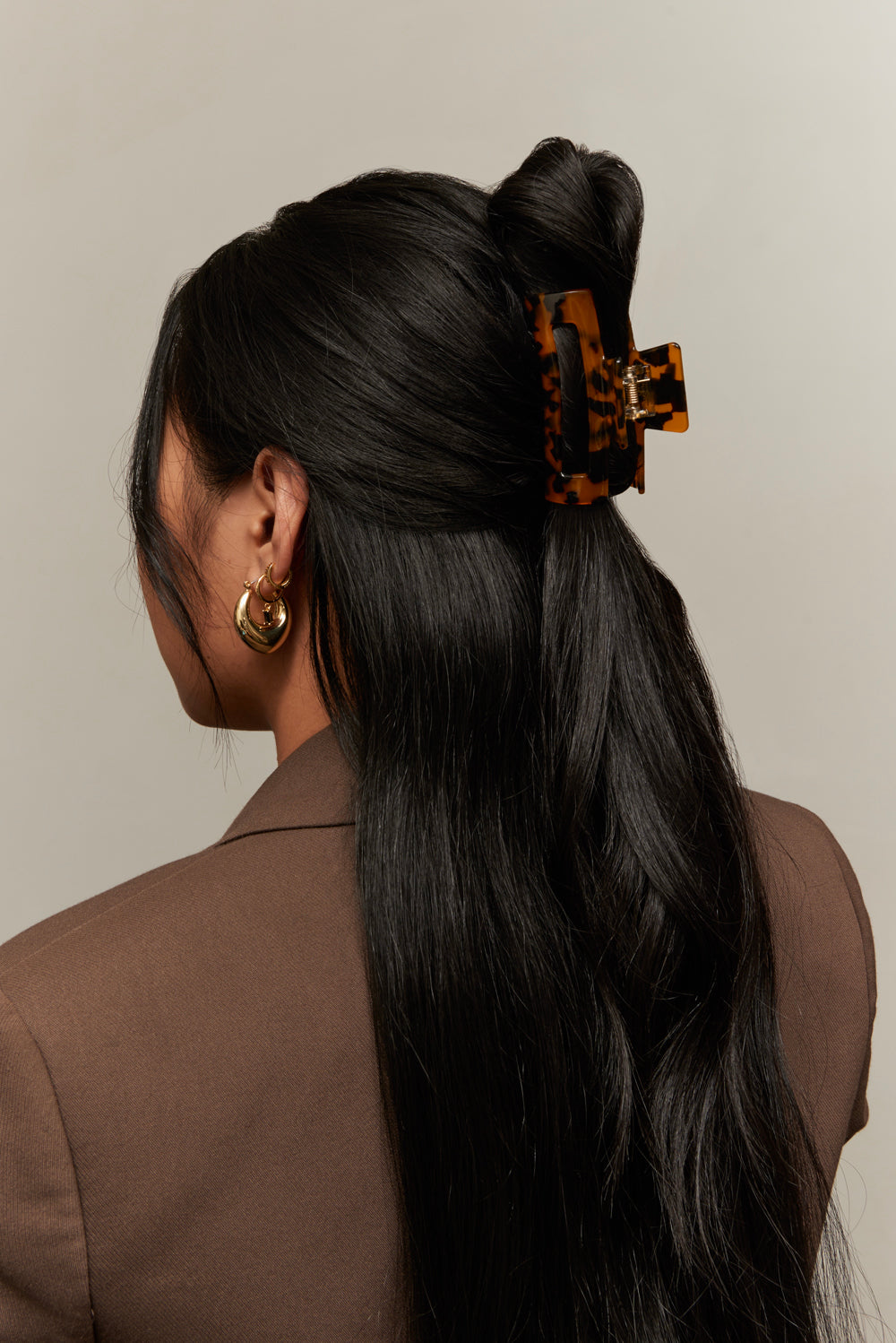 8cm Curve Clip - Honey Tortoise